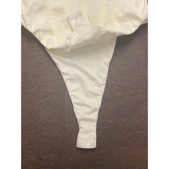 Zara Cream Corset Bodysuit Roused Bust Adjustable Strap Size Small Coquette Sexy - Picture 4 of 7